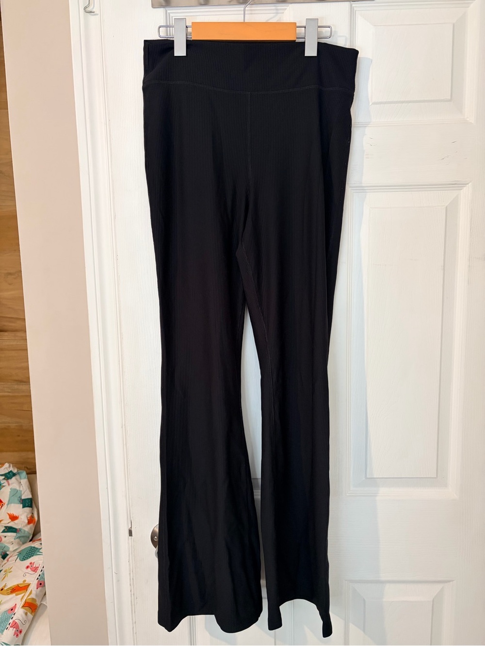 Old Navy Black Ribbed Boot-Cut Pants